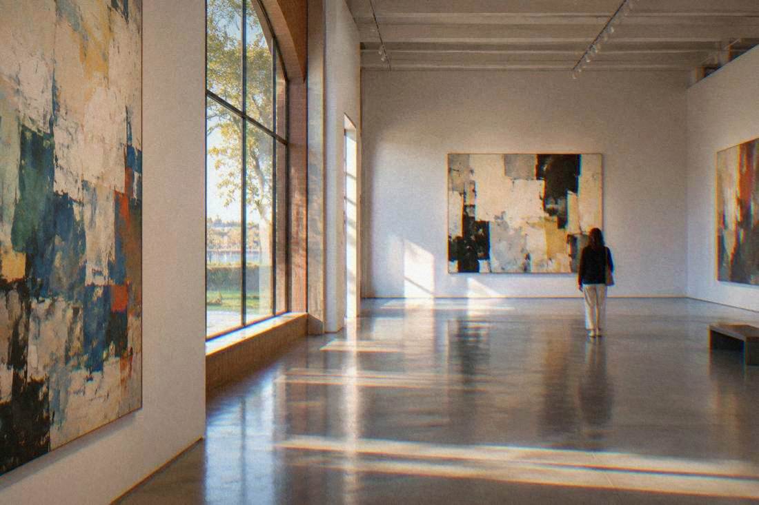 Galleries of the Les Abattoirs modern art museum